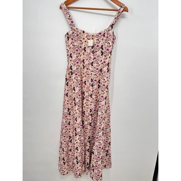 Z SUPPLY x EVEREVE NWT Angel Eyes Toile Floral Print Midi Dress // L - Picture 2 of 16